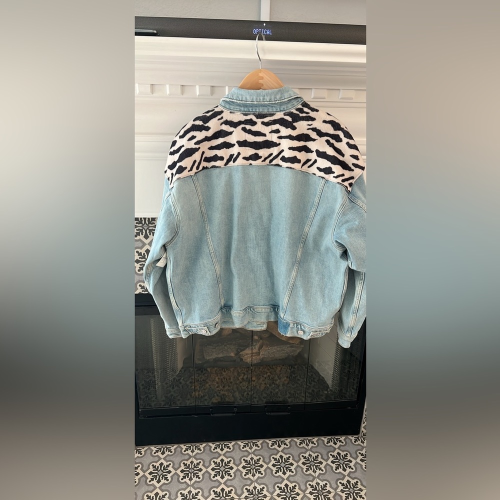 đ´ANIMAL CHIC Mother The Drop It Drifter Jacket Confess Boho Denim Jean Jacket S - Picture 8 of 10